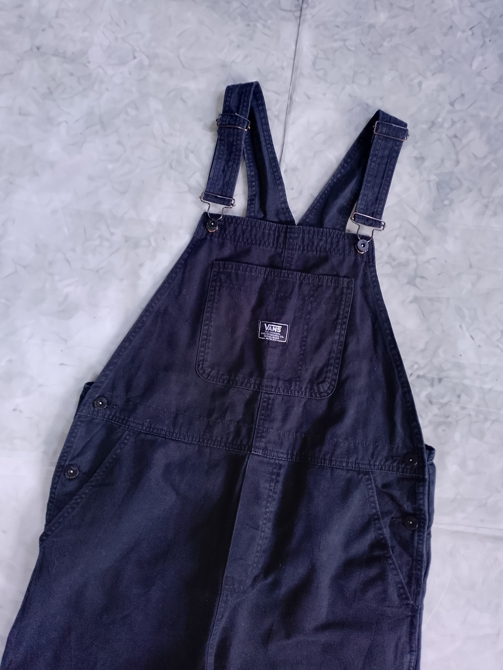 Vans Black Men's Carpenter Overalls Classic Workwear Style - Picture 4 of 11